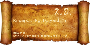 Krompaszky Dagomér névjegykártya